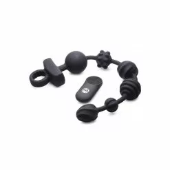 XR Brands 10X Dark Ratter Vibrating Silicone Anal Beads