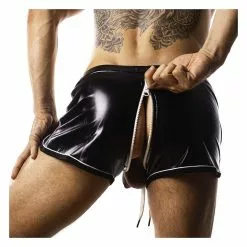 Locker Gear 2 Ways Zipper Shorts Noir 8 Locker Gear 2 Ways Zipper Shorts Noir -Poppers et Leather Cleaners Soldes 2 ways zipper shorts noir 2