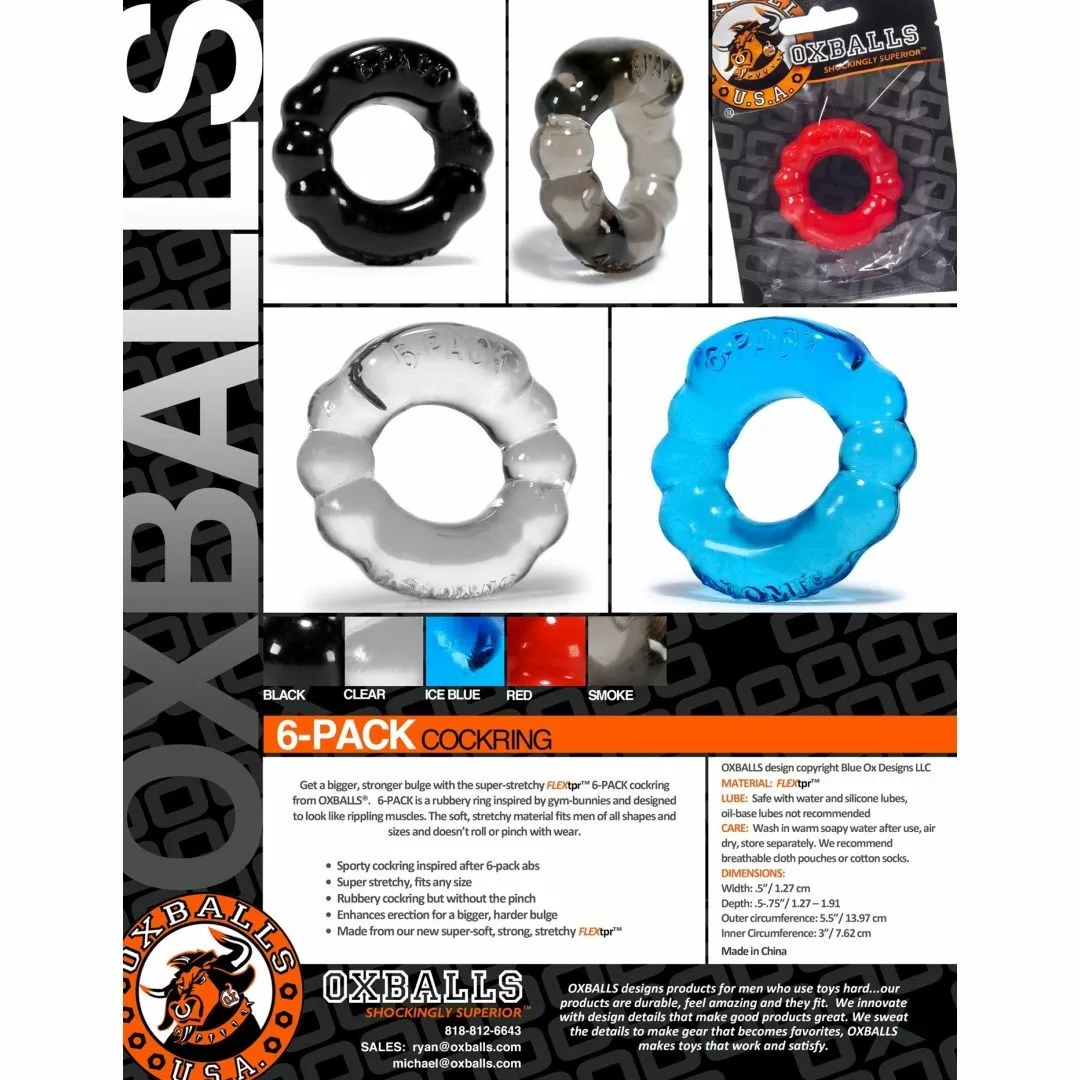 Oxballs 6-PACK SPORT Cockring Extensible 7 Oxballs 6-PACK SPORT Cockring Extensible – Image 5