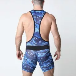CellBlock13 AJAX CAMO MESH SINGLET Bleu -Poppers et Leather Cleaners Soldes ajax camo mesh singlet bleu 2