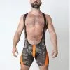 CellBlock13 AJAX CAMO MESH SINGLET Orange 2 CellBlock13 AJAX CAMO MESH SINGLET Orange -Poppers et Leather Cleaners Soldes ajax camo mesh singlet orange