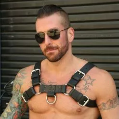 MR-S-LEATHER Back Alley Bulldog Harnais