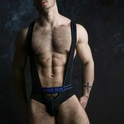 Locker Gear Backless Body Jock Bleu -Poppers et Leather Cleaners Soldes backless body jock bleu 3