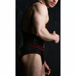 Locker Gear Backless Body Jock Rouge 26 Locker Gear Backless Body Jock Rouge -Poppers et Leather Cleaners Soldes backless body jock rouge 7