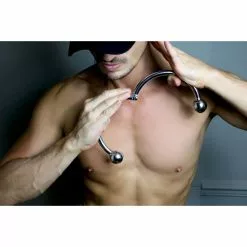 DARK-LINE Barbell Collier Bdsm Acier Fermeture Magnétique -Poppers et Leather Cleaners Soldes barbell collier bdsm acier fermeture magnetique 2