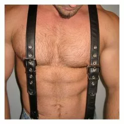 MR-S-LEATHER Bretelles Larges En Cuir -Poppers et Leather Cleaners Soldes bretelles larges en cuir 2