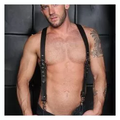 MR-S-LEATHER Bretelles Larges En Cuir -Poppers et Leather Cleaners Soldes bretelles larges en cuir 5