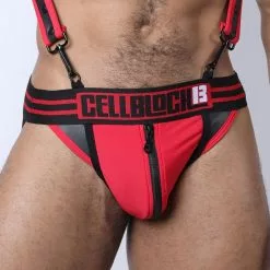 CellBlock13 BUCKLE UP ZIPPER JOCKSTRAP Rouge 7 CellBlock13 BUCKLE UP ZIPPER JOCKSTRAP Rouge -Poppers et Leather Cleaners Soldes buckle up zipper jockstrap rouge 2
