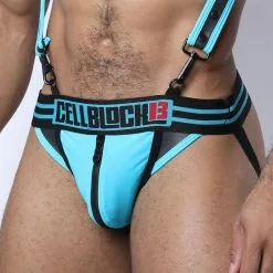 CellBlock13 BUCKLE UP ZIPPER JOCKSTRAP Turquoise 13 CellBlock13 BUCKLE UP ZIPPER JOCKSTRAP Turquoise -Poppers et Leather Cleaners Soldes buckle up zipper jockstrap turquoise 4