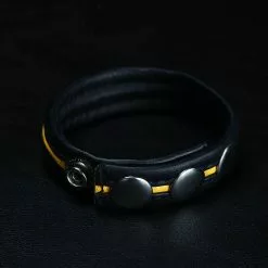 DARK-LINE Cockstrap Cuir Noir Jaune -Poppers et Leather Cleaners Soldes cockstrap cuir noir jaune 5