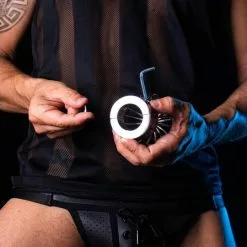 DARK-LINE Extreme Cage De Chasteté/Ballstretcher -Poppers et Leather Cleaners Soldes extreme cage de chasteteballstretcher 11