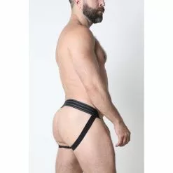 CellBlock13 GAUNTLET ZIPPER Jockstrap Noir -Poppers et Leather Cleaners Soldes gauntlet zipper jockstrap noir 2