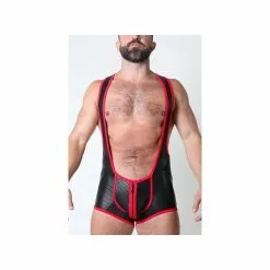 CellBlock13 GAUNTLET ZIPPER Neo Singlet Rouge -Poppers et Leather Cleaners Soldes gauntlet zipper singlet 5