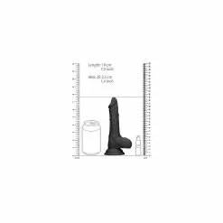 RealRock Gode Ventouse Réaliste Avec Testicules 18.6cm -Poppers et Leather Cleaners Soldes gode ventouse realiste avec testicules 186cm 3