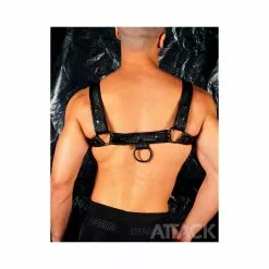 ATTACK MEN Harnais CHEST FUSEL BLACK -Poppers et Leather Cleaners Soldes harnais chest fusel black 3
