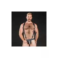 MR-S-LEATHER Harnais Hunter Blanc