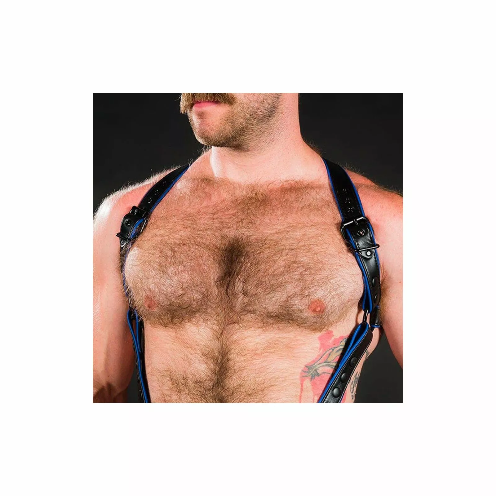 MR-S-LEATHER Harnais Hunter Bleu 5 MR-S-LEATHER Harnais Hunter Bleu – Image 3