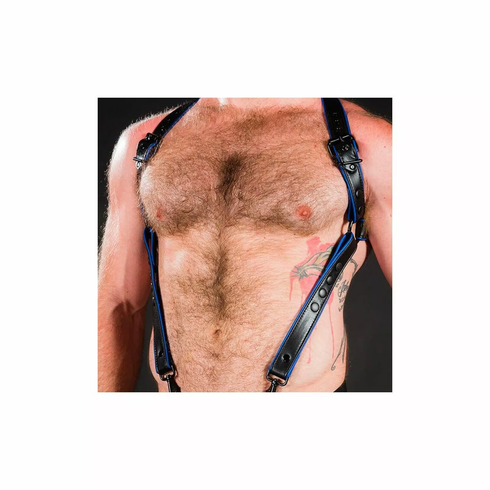 MR-S-LEATHER Harnais Hunter Bleu 6 MR-S-LEATHER Harnais Hunter Bleu – Image 4