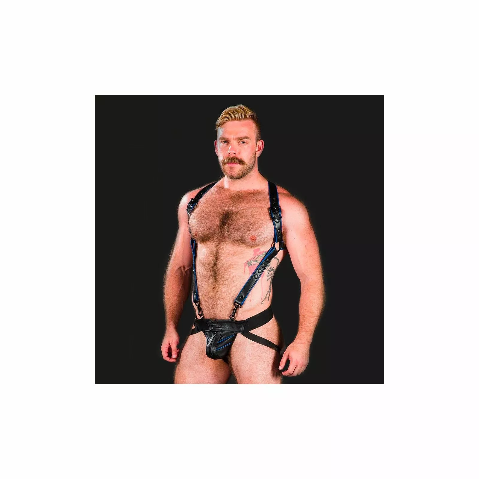 MR-S-LEATHER Harnais Hunter Bleu 3 MR-S-LEATHER Harnais Hunter Bleu