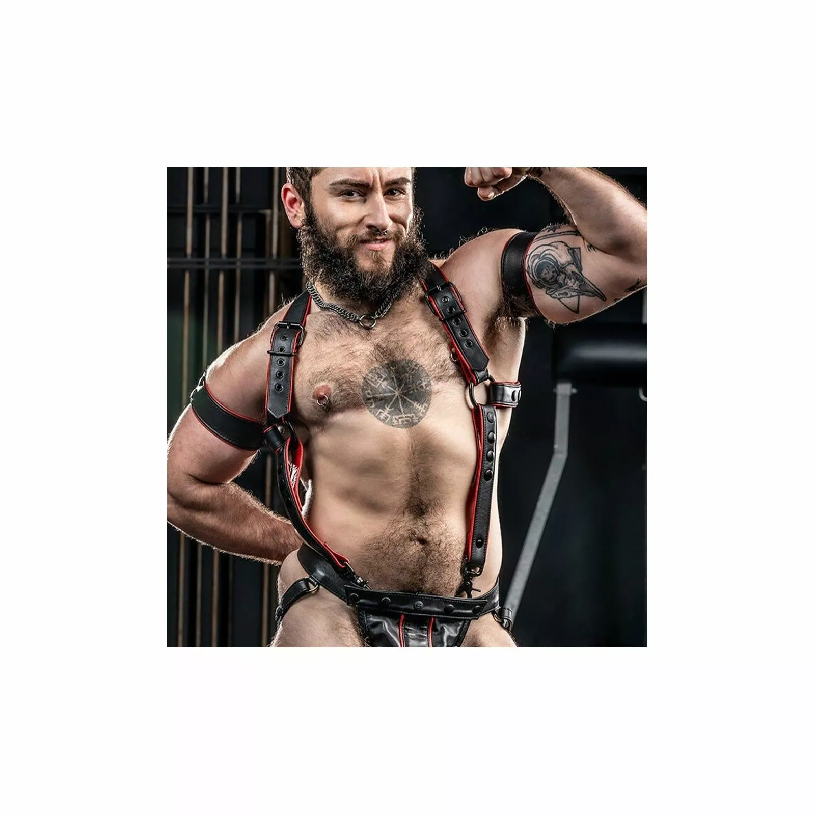 MR-S-LEATHER Harnais Hunter Rouge 5 MR-S-LEATHER Harnais Hunter Rouge – Image 3