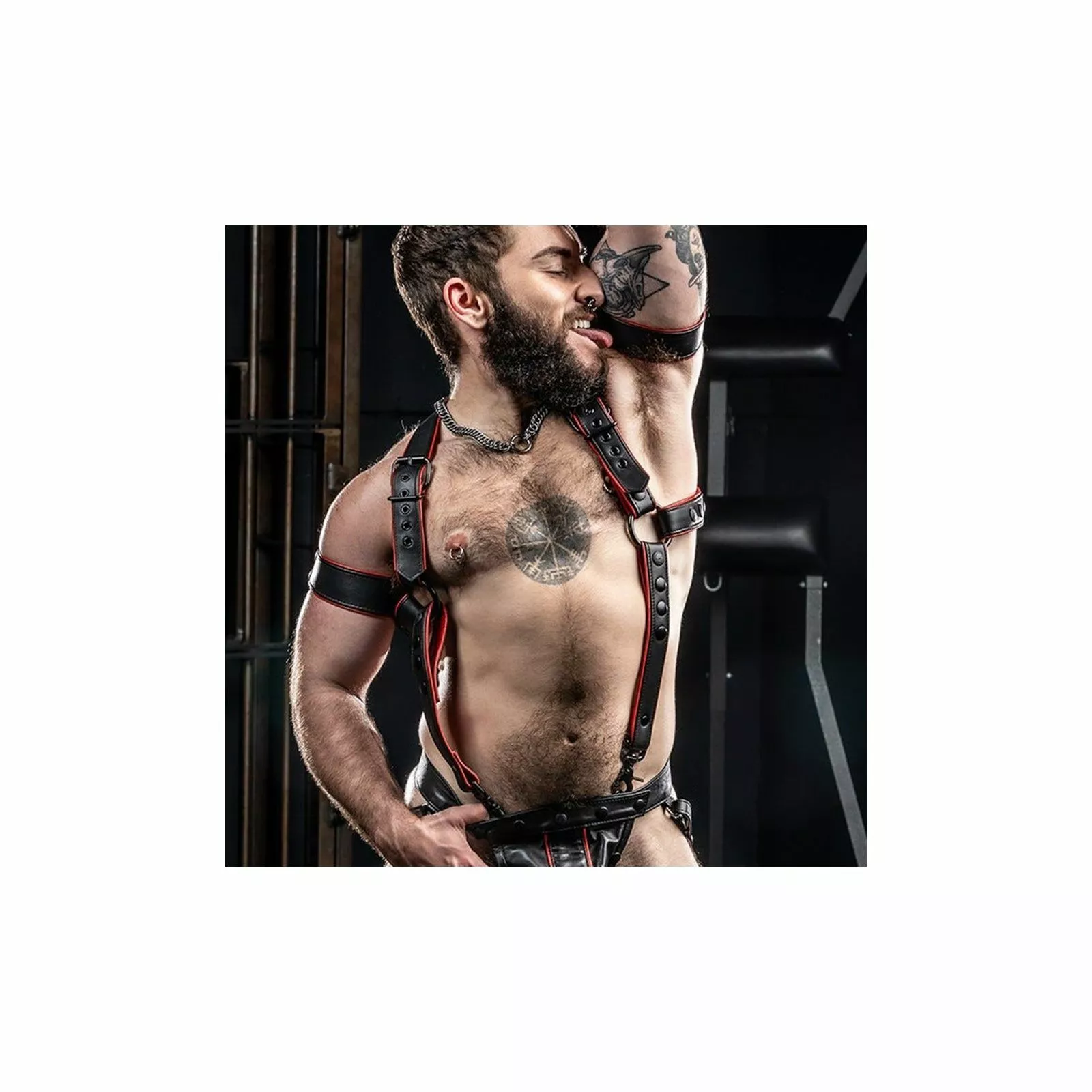 MR-S-LEATHER Harnais Hunter Rouge 6 MR-S-LEATHER Harnais Hunter Rouge – Image 4