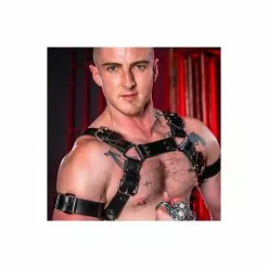 MR-S-LEATHER Harnais Trojan Metal