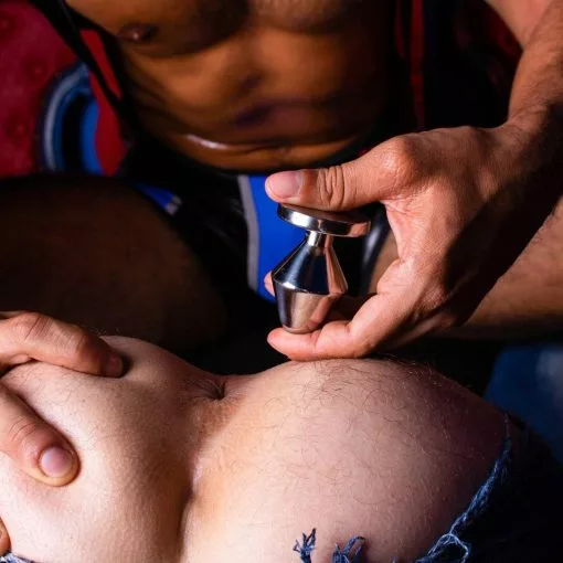 DARK-LINE Heavy Duty Steel Butt Plug Small -Poppers et Leather Cleaners Soldes heavy duty steel butt plug small