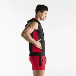 Code 22 Hoody Active Sleeveless Noir Rouge -Poppers et Leather Cleaners Soldes hoody active sleeveless noir rouge 2