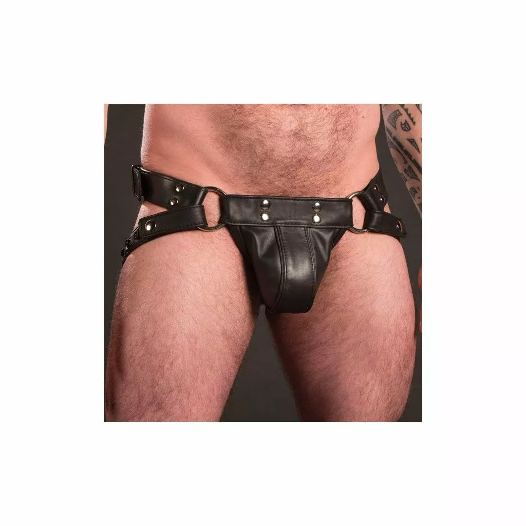 MR-S-LEATHER Jockstrap Trojan Silver 6 MR-S-LEATHER Jockstrap Trojan Silver – Image 4