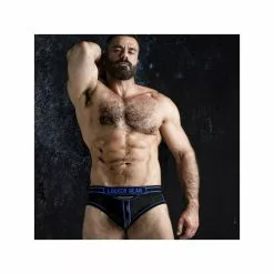 Locker Gear Josh Bottomless Front Opening Bleu -Poppers et Leather Cleaners Soldes josh bottomless front opening bleu 2