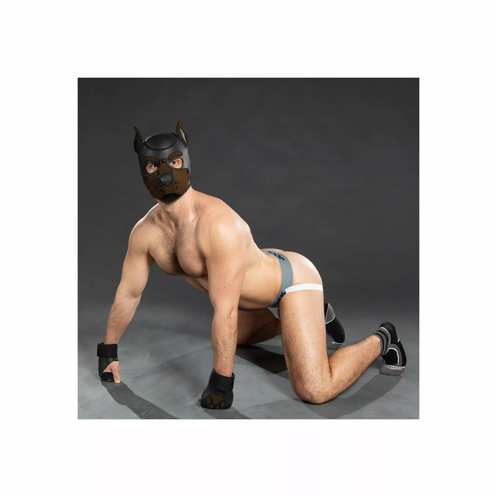 MR-S-LEATHER K9 Cagoule Neoprene Brown 5 MR-S-LEATHER K9 Cagoule Neoprene Brown – Image 3