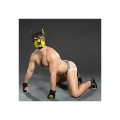 MR-S-LEATHER K9 Cagoule Neoprene Jaune -Poppers et Leather Cleaners Soldes k9 cagoule neoprene jaune 3