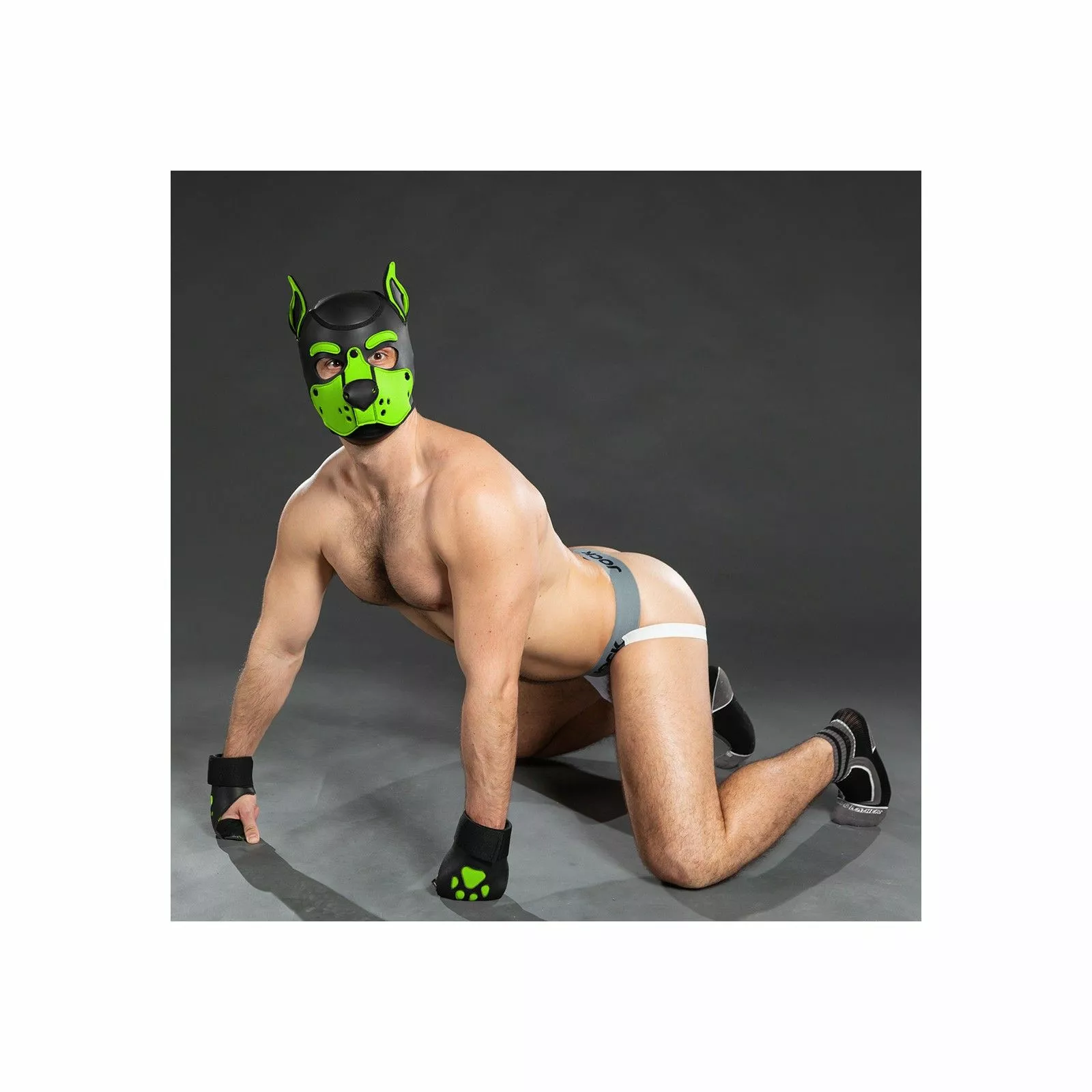 MR-S-LEATHER K9 Cagoule Neoprene Vert Lime 7 MR-S-LEATHER K9 Cagoule Neoprene Vert Lime – Image 5