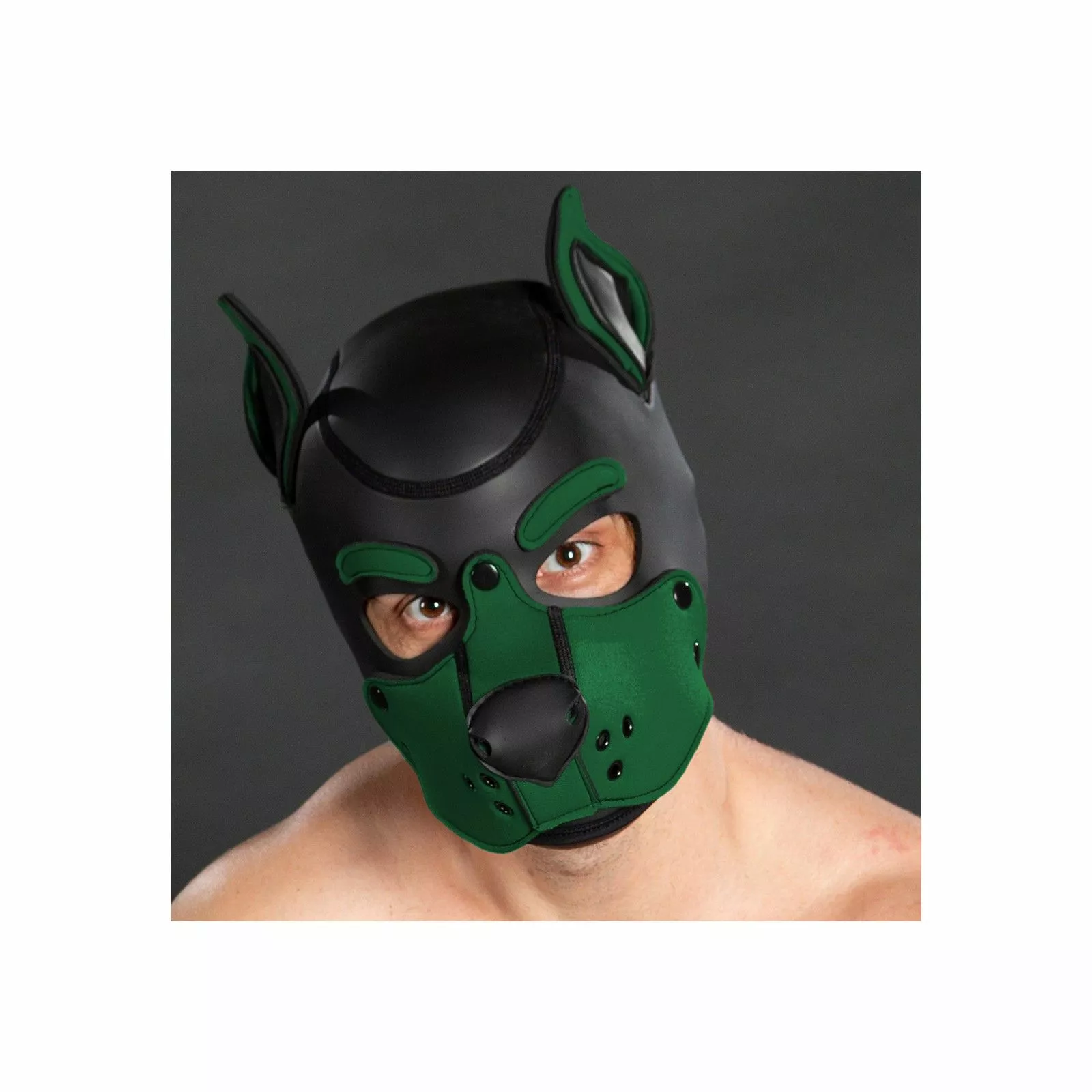 MR-S-LEATHER K9 Cagoule Neoprene Vert/hunt 4 MR-S-LEATHER K9 Cagoule Neoprene Vert/hunt – Image 2