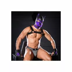 MR-S-LEATHER K9 Cagoule Neoprene Violet -Poppers et Leather Cleaners Soldes k9 cagoule neoprene violet 3