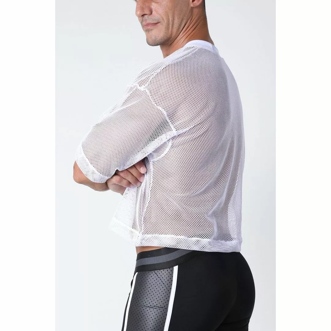 CellBlock13 KICK OFF Mesh Crop Top Blanc 4 CellBlock13 KICK OFF Mesh Crop Top Blanc – Image 2