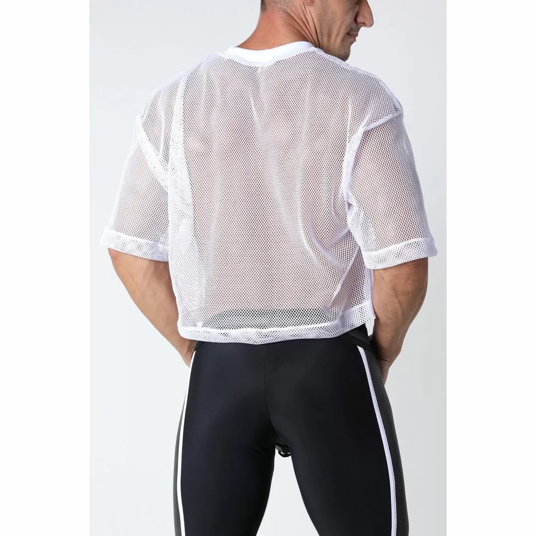 CellBlock13 KICK OFF Mesh Crop Top Blanc 5 CellBlock13 KICK OFF Mesh Crop Top Blanc – Image 3