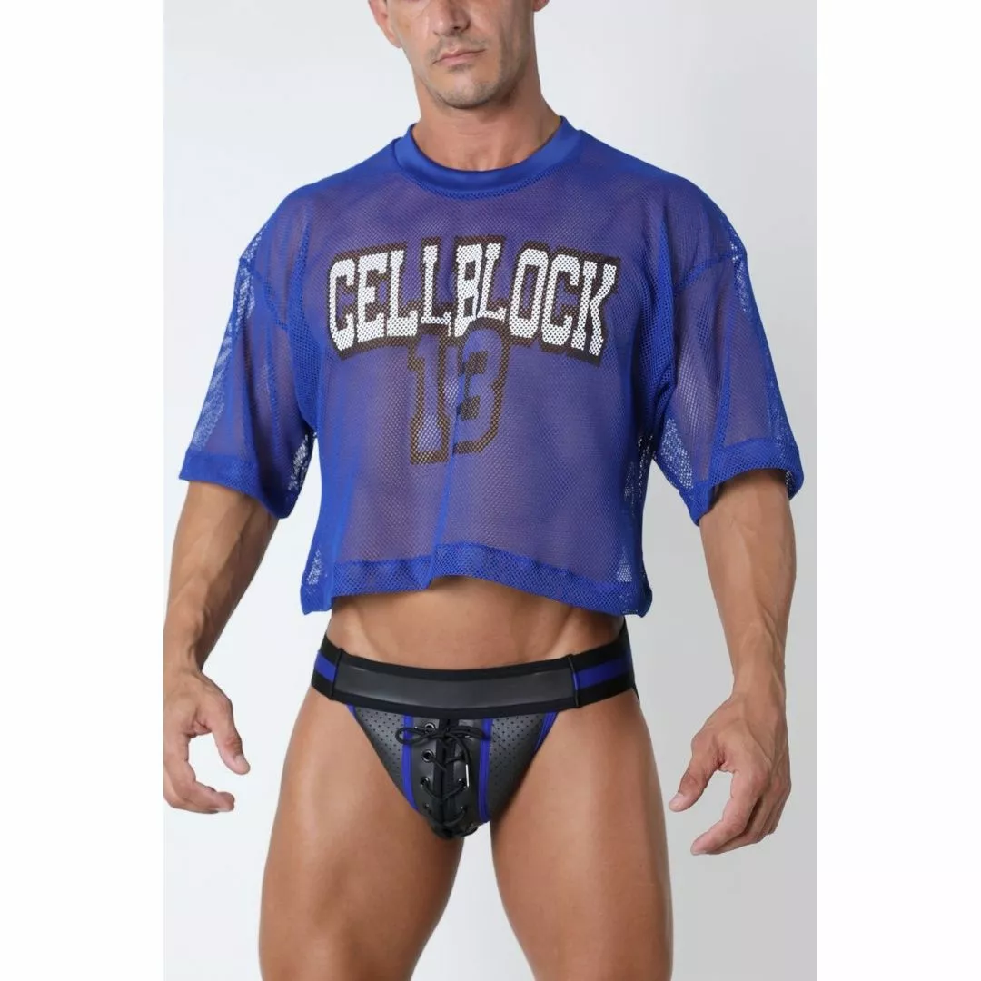 CellBlock13 KICK OFF Mesh Crop Top Bleu 3 CellBlock13 KICK OFF Mesh Crop Top Bleu
