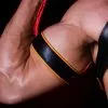 DARK-LINE Brassard Biceps Straps Jaune -Poppers et Leather Cleaners Soldes leather biceps strap yellow
