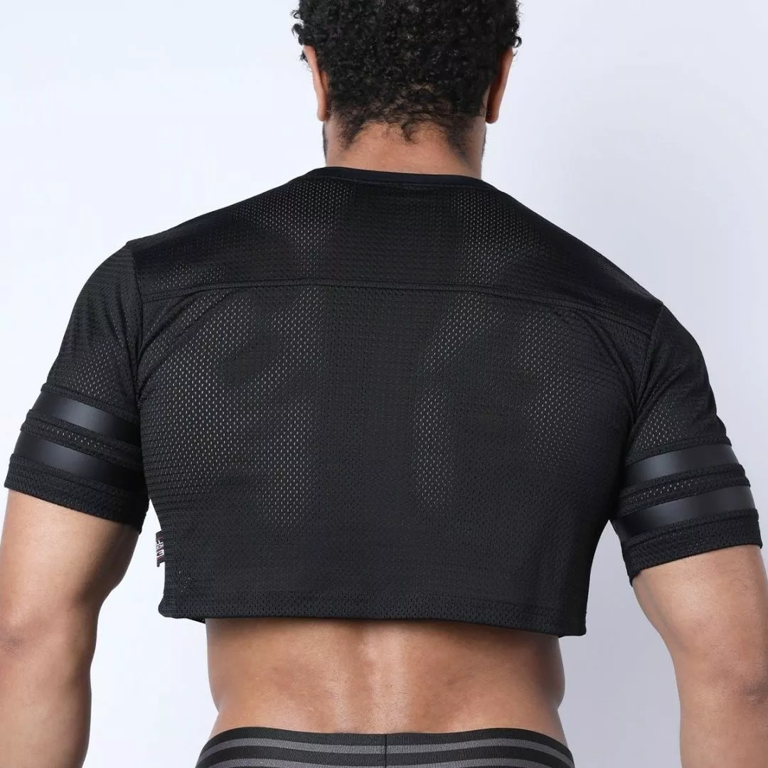 CellBlock13 LINEBACKER CROP TOP Noir 4 CellBlock13 LINEBACKER CROP TOP Noir – Image 2