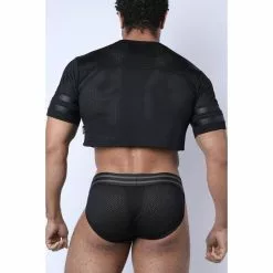 CellBlock13 LINEBACKER CROP TOP Noir 9 CellBlock13 LINEBACKER CROP TOP Noir -Poppers et Leather Cleaners Soldes linebacker crop top noir 3