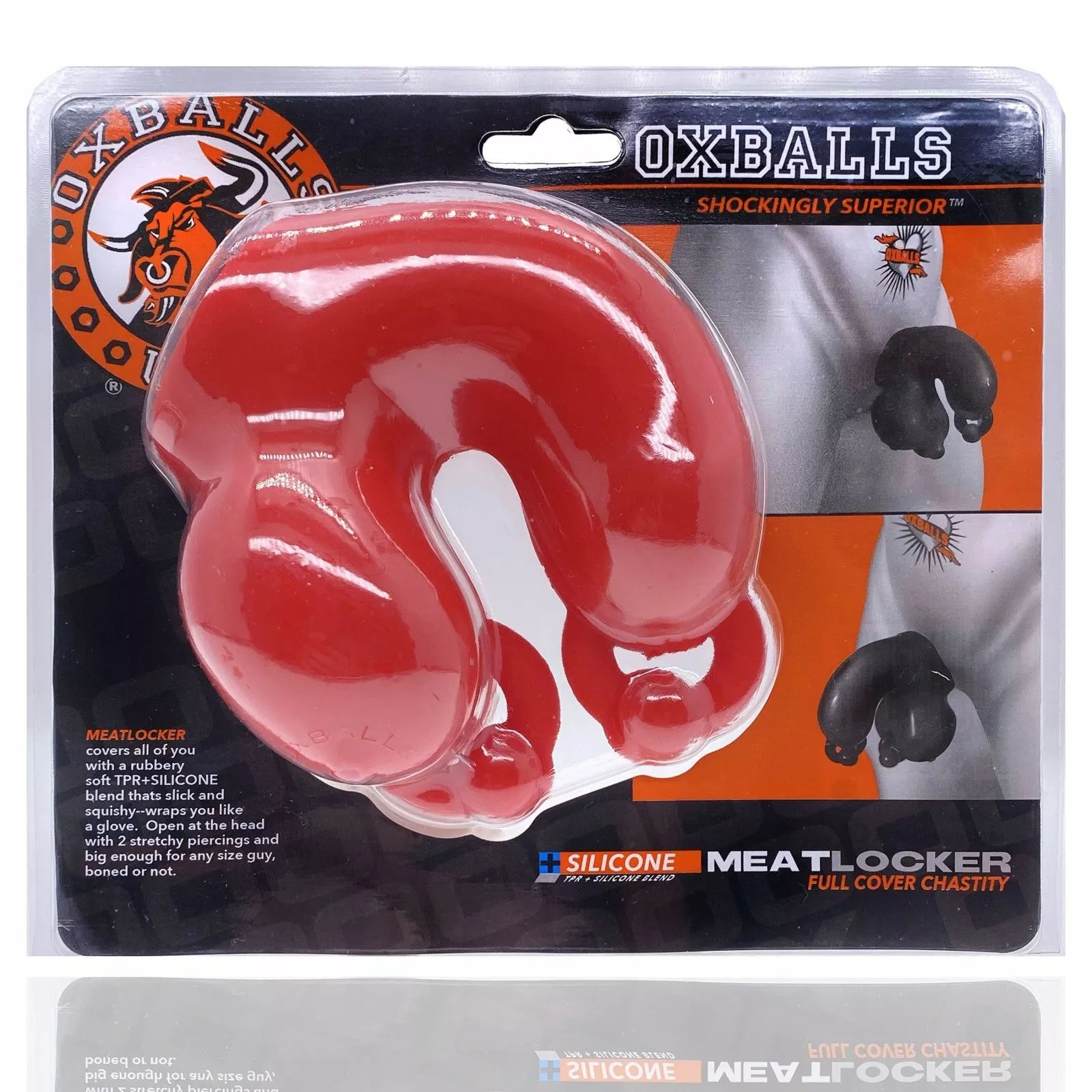 Oxballs MEATLOCKER Full Cover Chastity Red Ice 4 Oxballs MEATLOCKER Full Cover Chastity Red Ice – Image 2