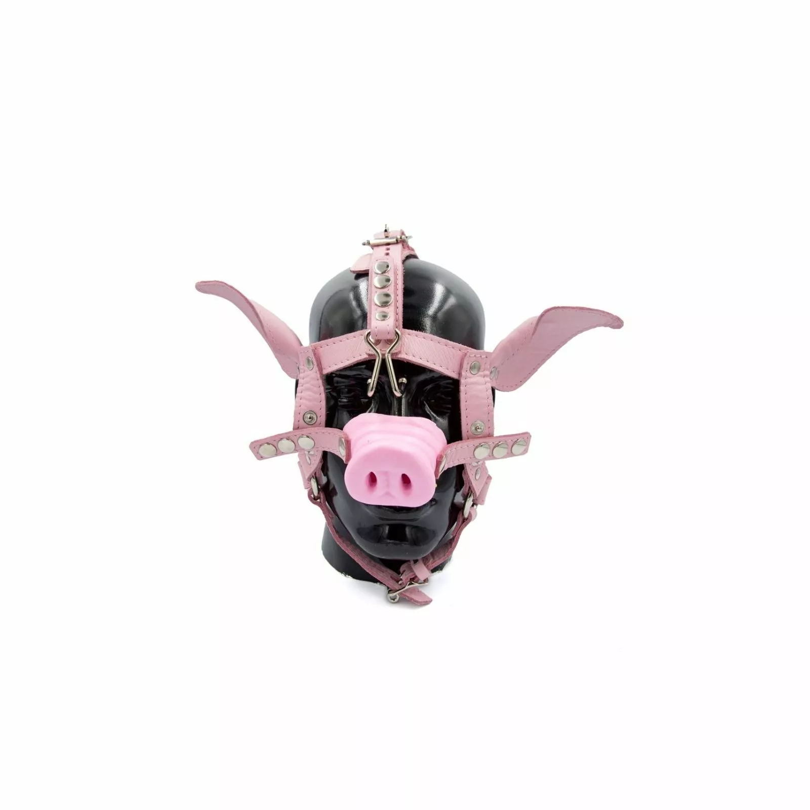Mister B Mr B Leather Pig Head Harness Pink 4 Mister B Mr B Leather Pig Head Harness Pink – Image 2