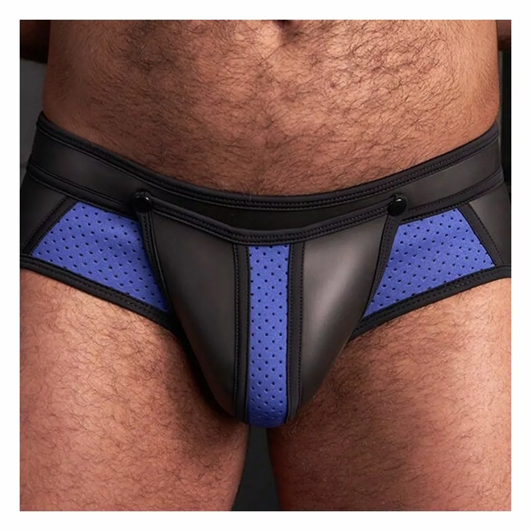 MR-S-LEATHER Neo Air Mesh All Access Brief Bleu 5 MR-S-LEATHER Neo Air Mesh All Access Brief Bleu – Image 3