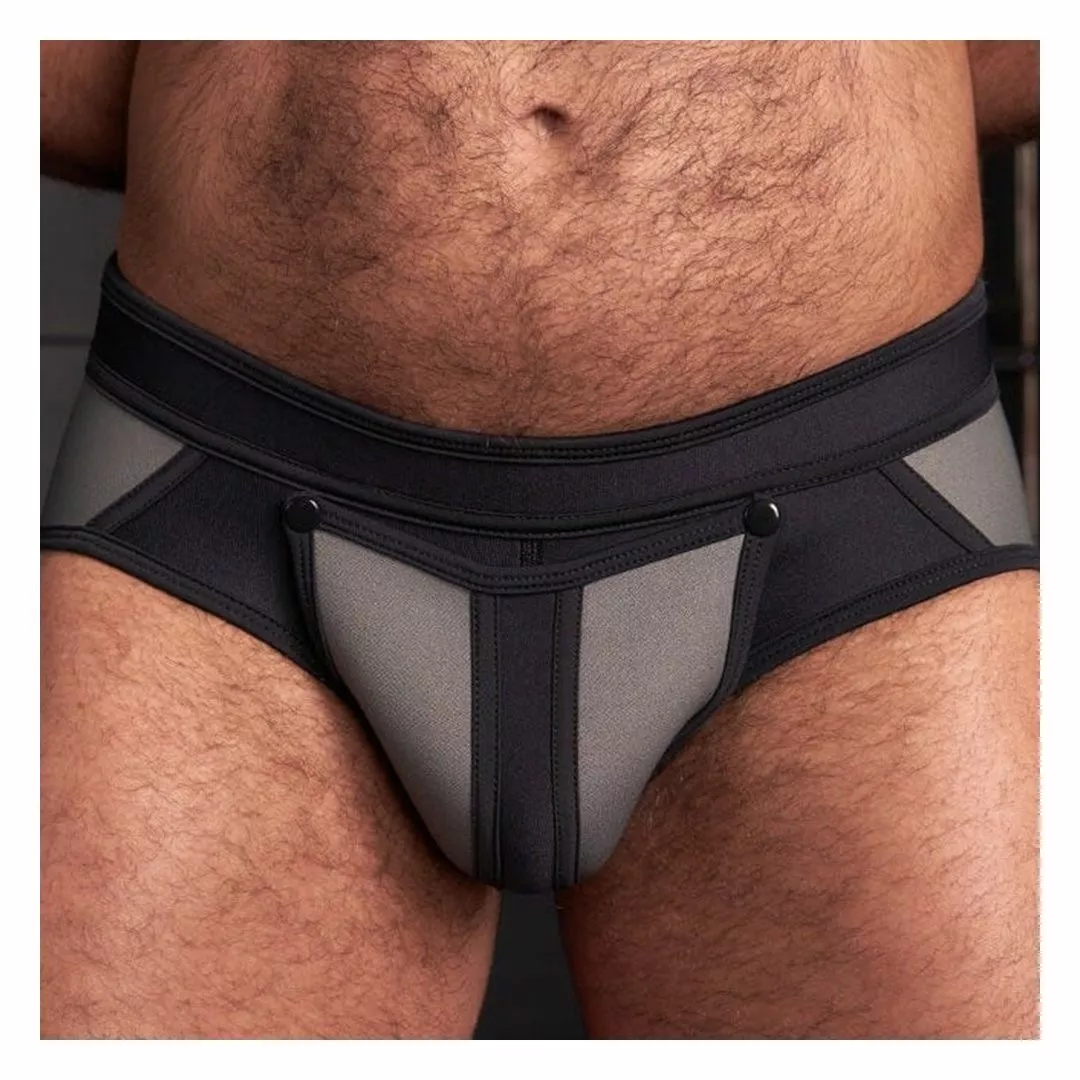MR-S-LEATHER Neo All Access Brief Gris 4 MR-S-LEATHER Neo All Access Brief Gris – Image 2