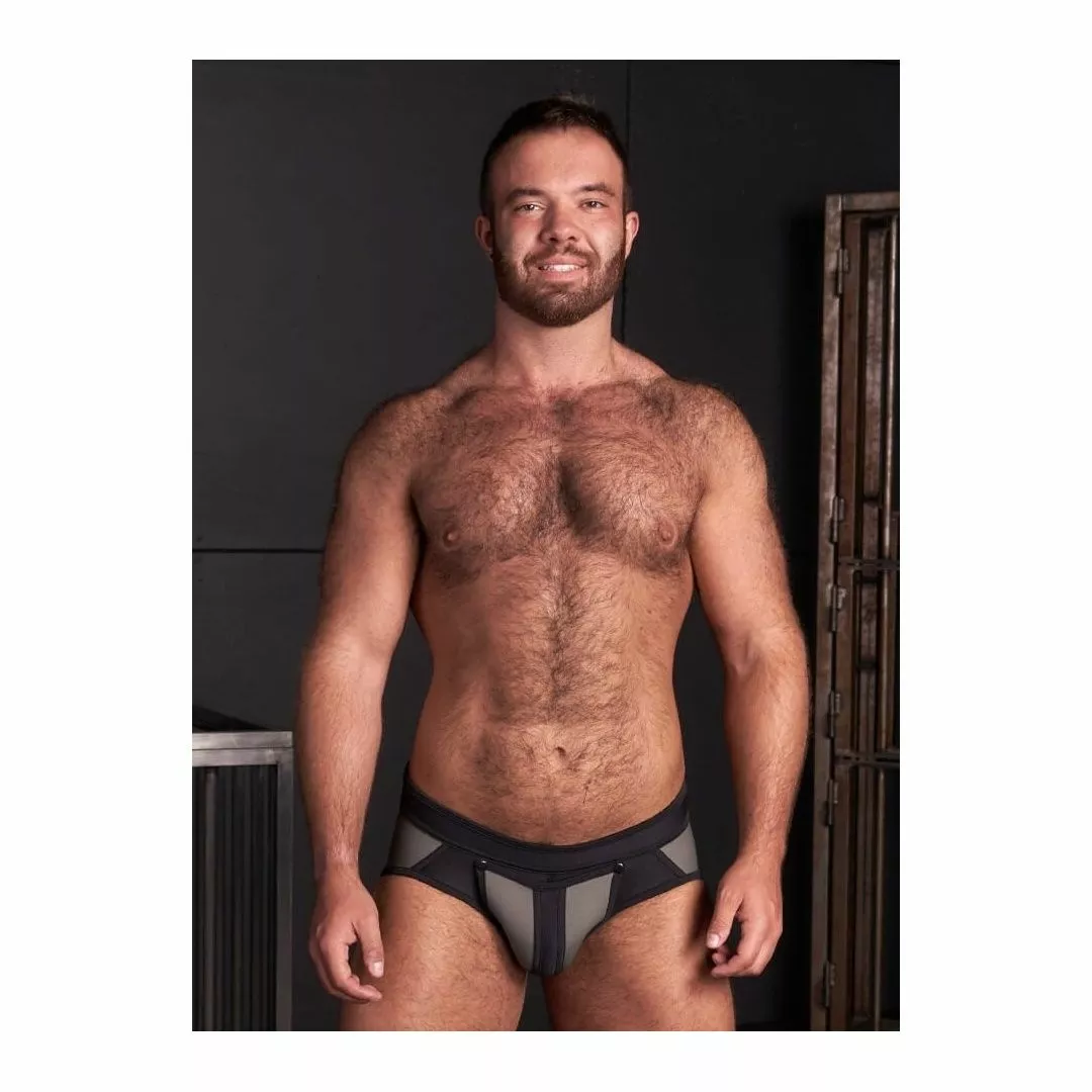 MR-S-LEATHER Neo All Access Brief Gris 5 MR-S-LEATHER Neo All Access Brief Gris – Image 3