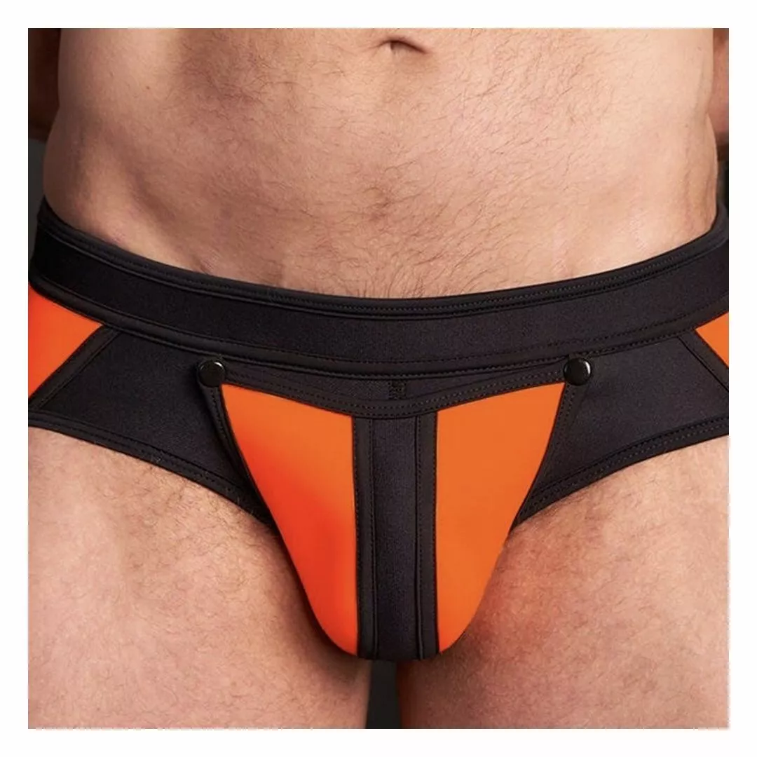 MR-S-LEATHER Neo All Access Brief Orange 3 MR-S-LEATHER Neo All Access Brief Orange