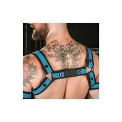 MR-S-LEATHER Neo Bold Bulldog Harness Aqua 9 MR-S-LEATHER Neo Bold Bulldog Harness Aqua -Poppers et Leather Cleaners Soldes neo bold bulldog harness aqua 3