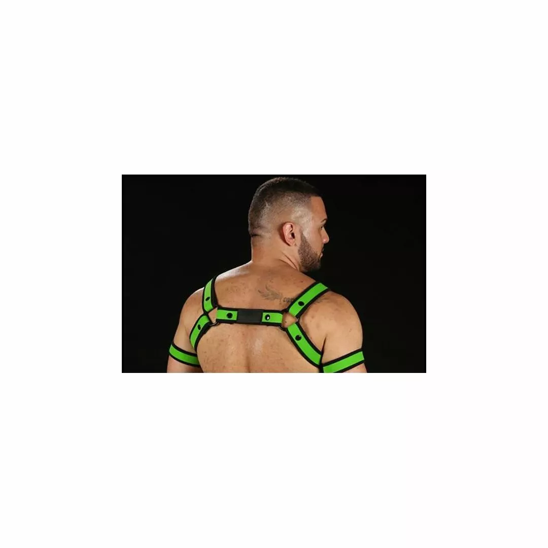 MR-S-LEATHER Neo Bold Bulldog Harness Lime 4 MR-S-LEATHER Neo Bold Bulldog Harness Lime – Image 2