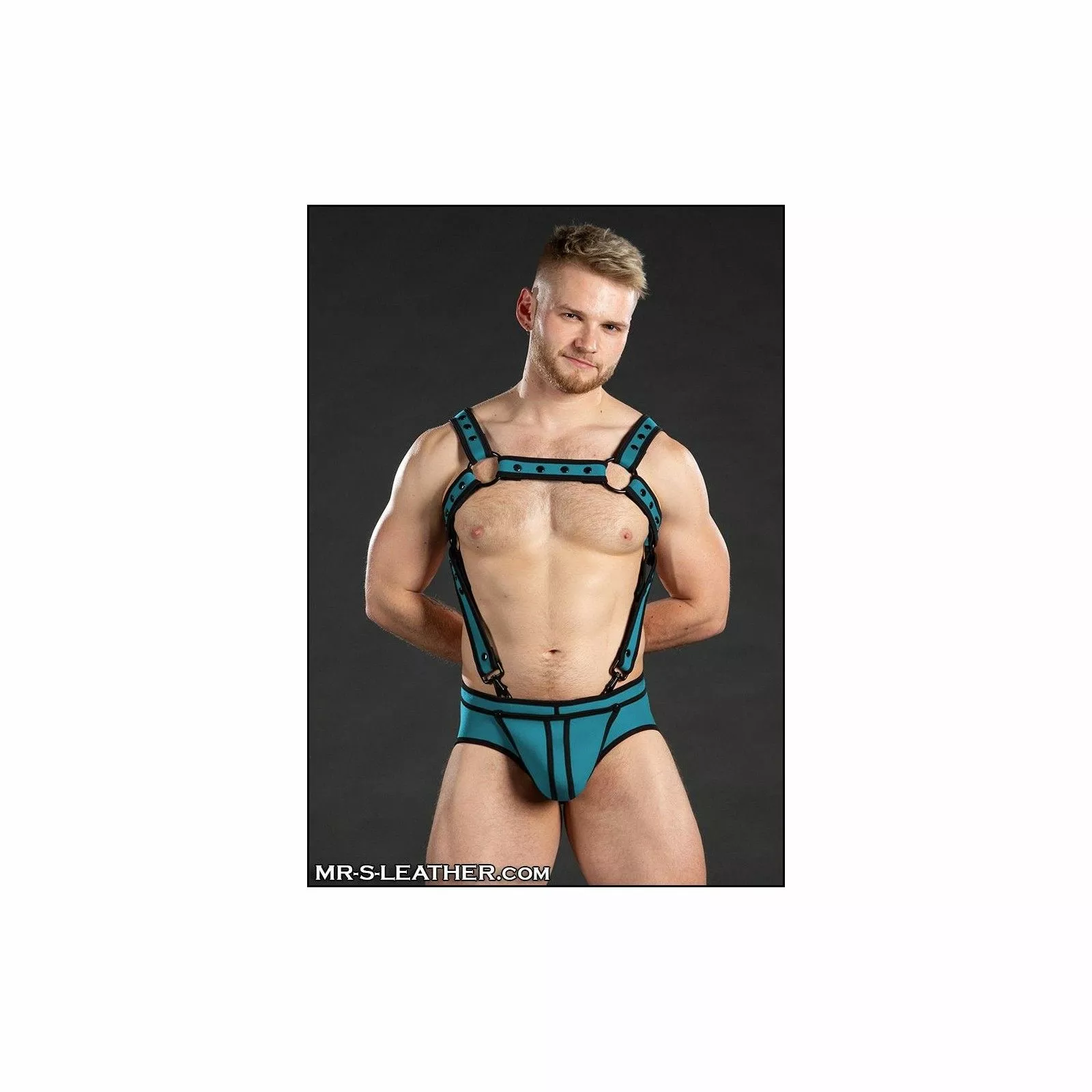 MR-S-LEATHER Neo Bold Crossbow Harnais Aqua 7 MR-S-LEATHER Neo Bold Crossbow Harnais Aqua – Image 5